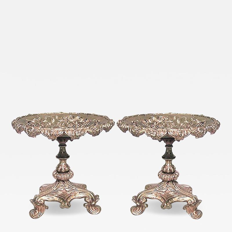 Pair of French Louis XV Style Bronze Dore Compotes