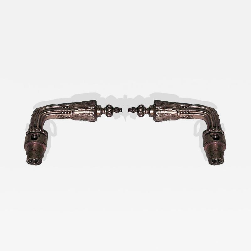 Pair of French Louis XVI Style Bronze Door Handles
