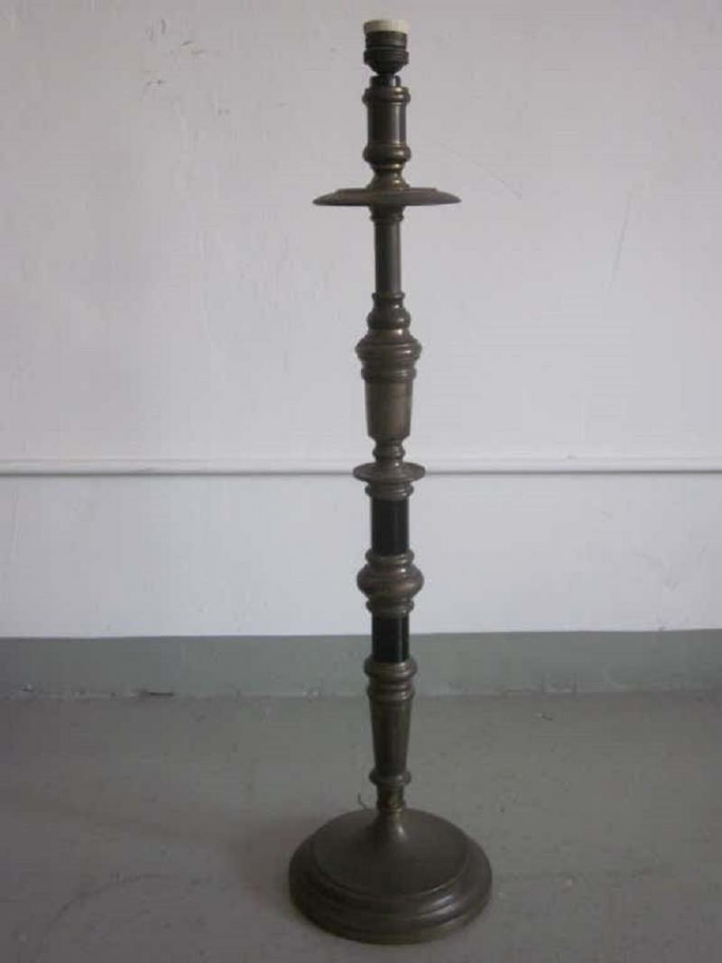 Pair of French Midcentury Neoclassical Candlestick Form Table Lamps, 1930