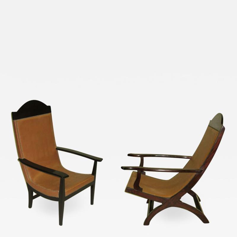 Pair of French Modern Neoclassical Lounge Chairs Armchairs