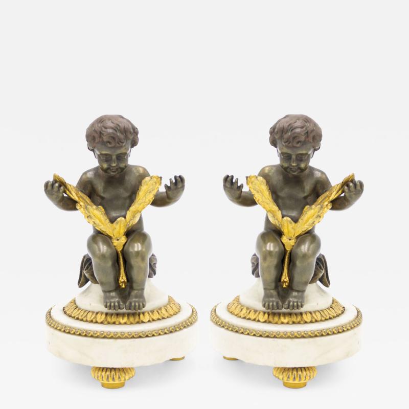 Pair of French Victorian Bronze Cupids