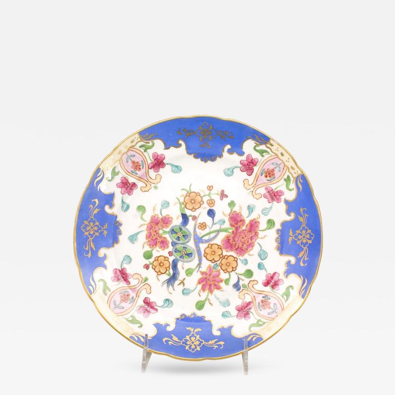 Pair of French Victorian Floral Porcelain Plates
