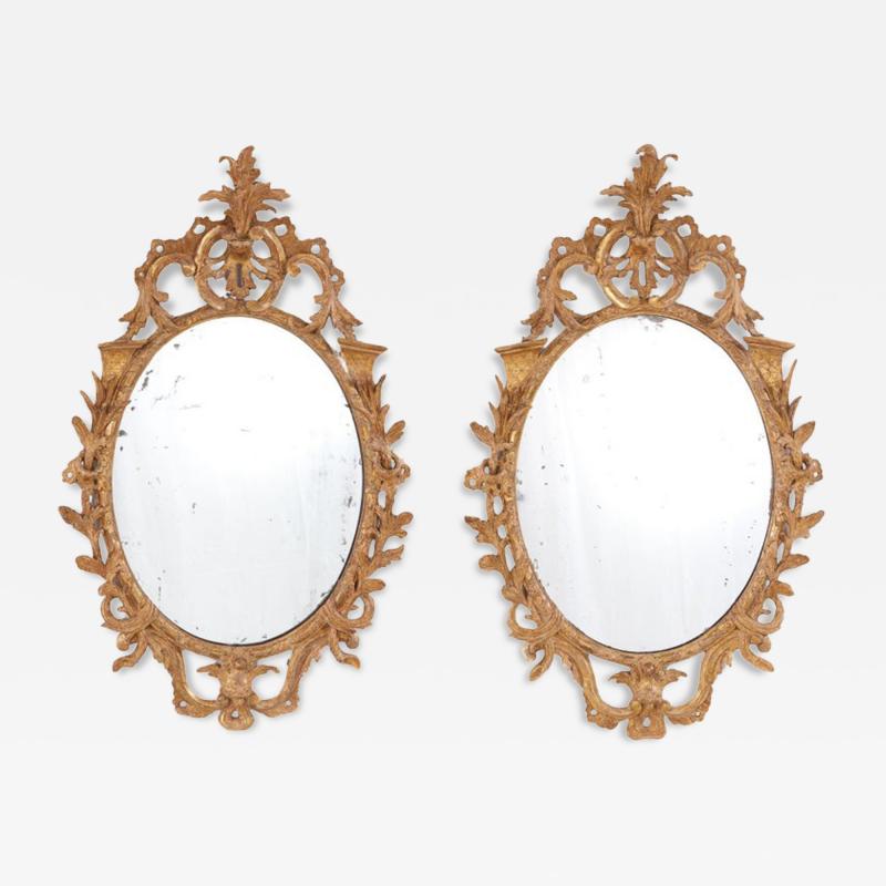 Pair of George II Giltwood Mirrors c 1760
