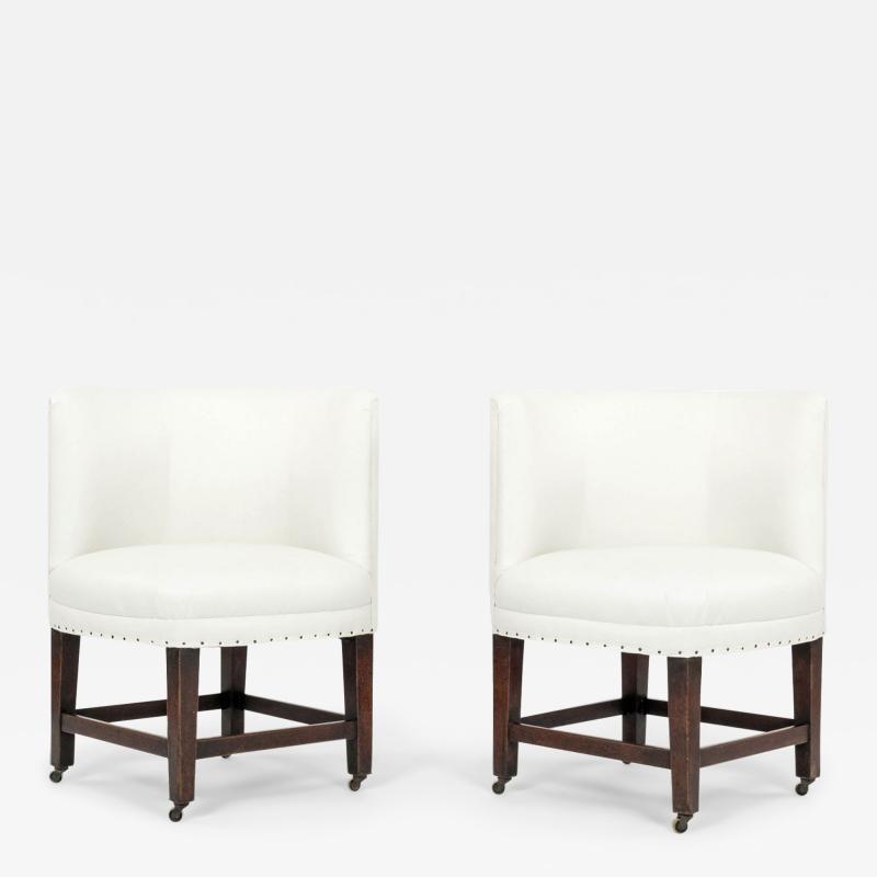 Pair of Georgian Corner Chairs on Casters