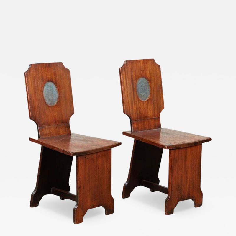 Pair of Georgian Hall Chairs