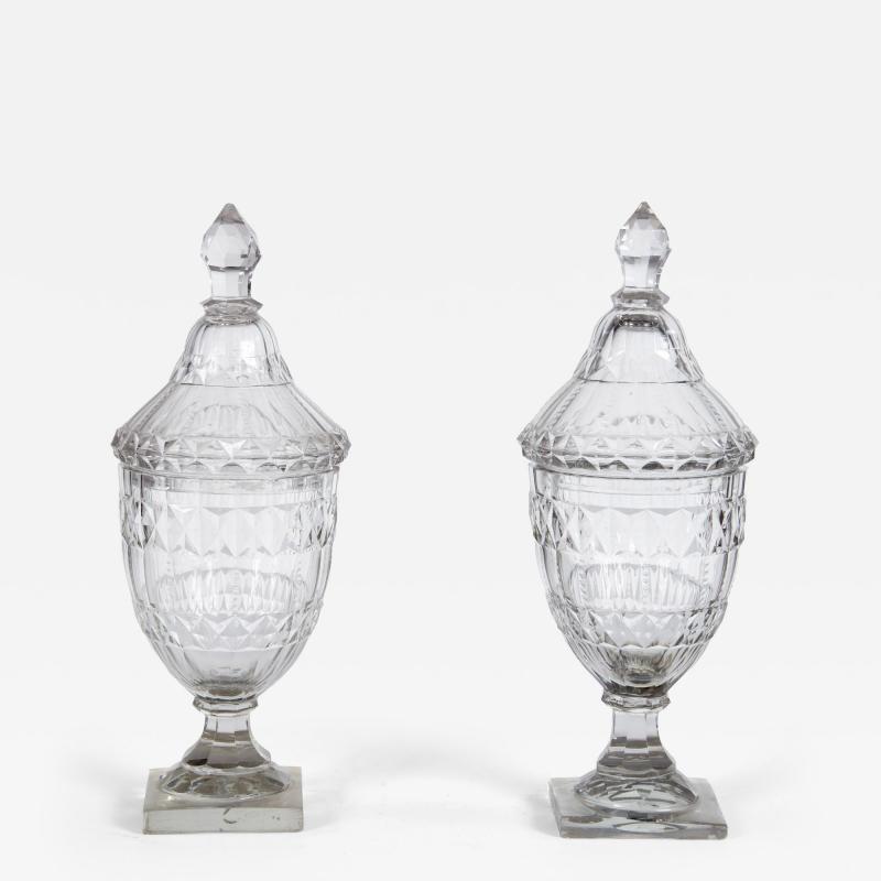 Pair of Georgian Sweetmeat Jars