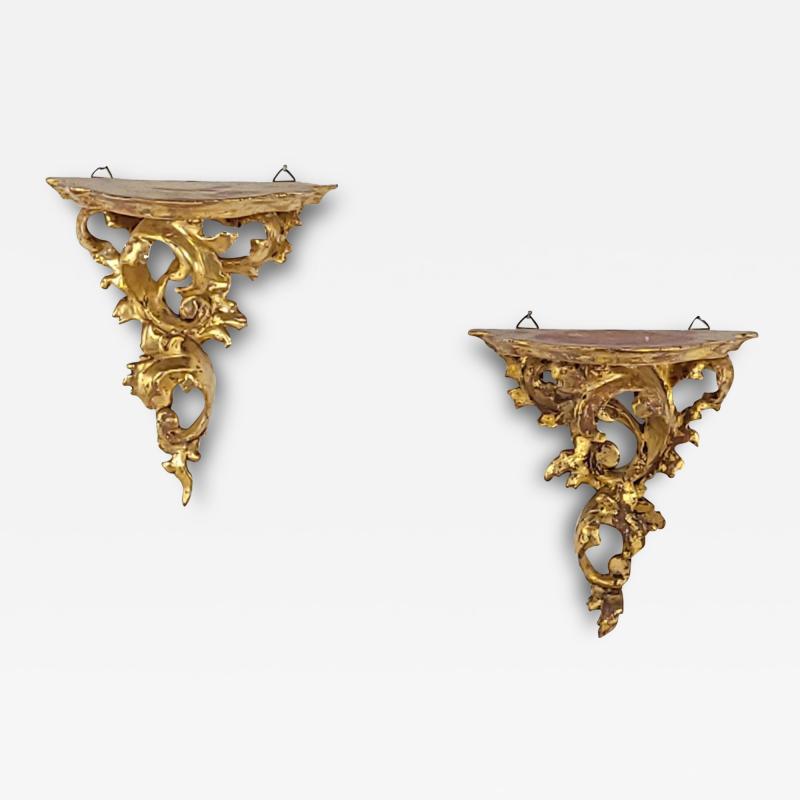 Pair of Giltwood Brackets Italy circa 1920