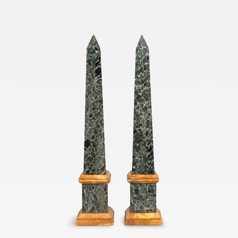 Pair of Grand Tour Marble Obelisks Mid 19th c 