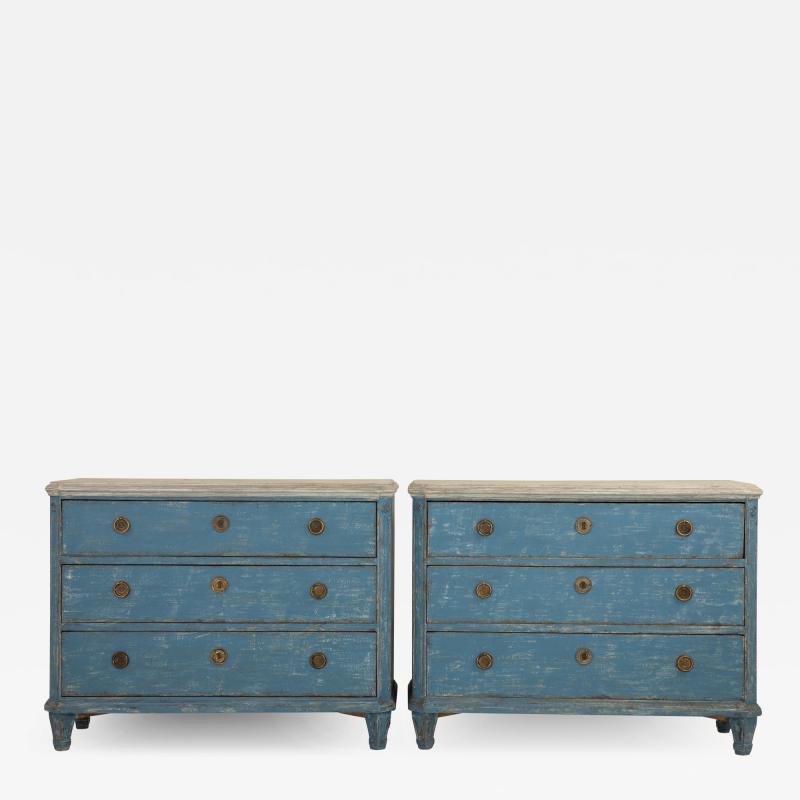 Pair of Gustavian Style Chests of Drawers