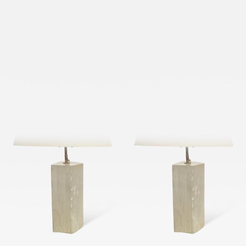 Pair of Gypsum Lamps