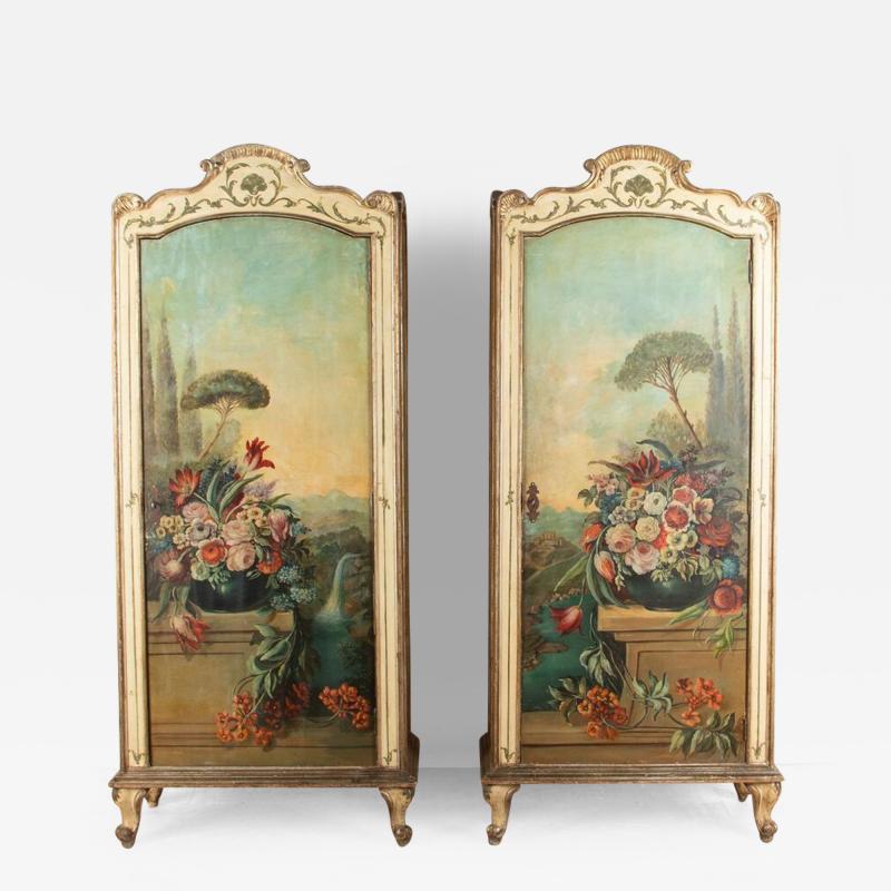 Pair of Hand Painted Venetian Cabinets