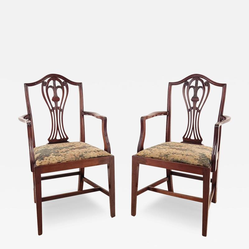 Pair of Hepplewhite Armchairs England 19th century