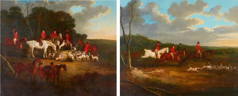 Pair of Hunt Paintings Attributed to Henry Alken