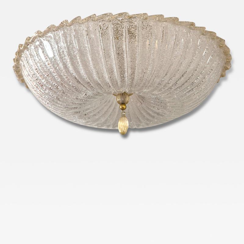 Pair of Icy Murano Ceiling Fixture