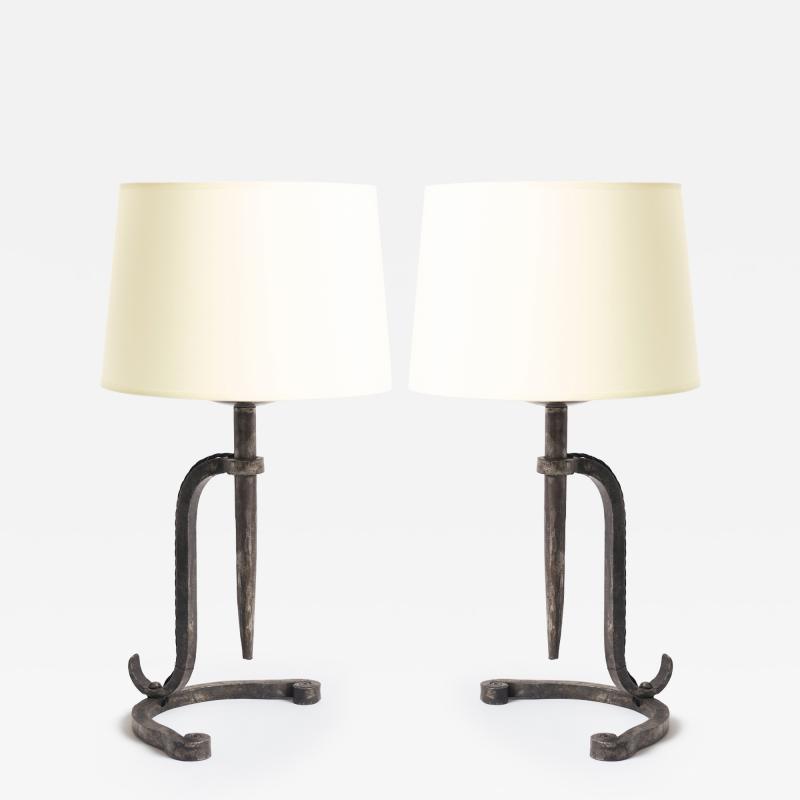Pair of Iron Table Lamps