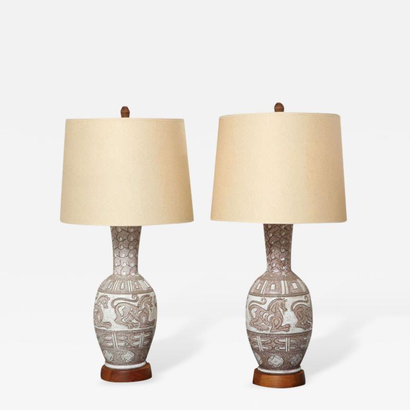 Pair of Italian Ceramic Lamps