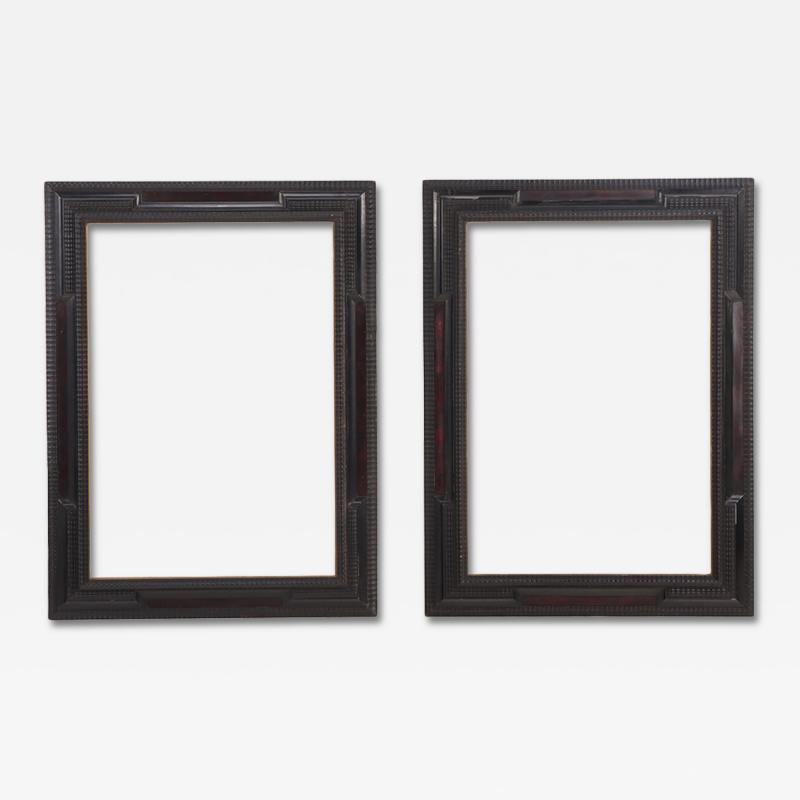 Pair of Italian Ebonized Frames in the Dutch Style C 1940