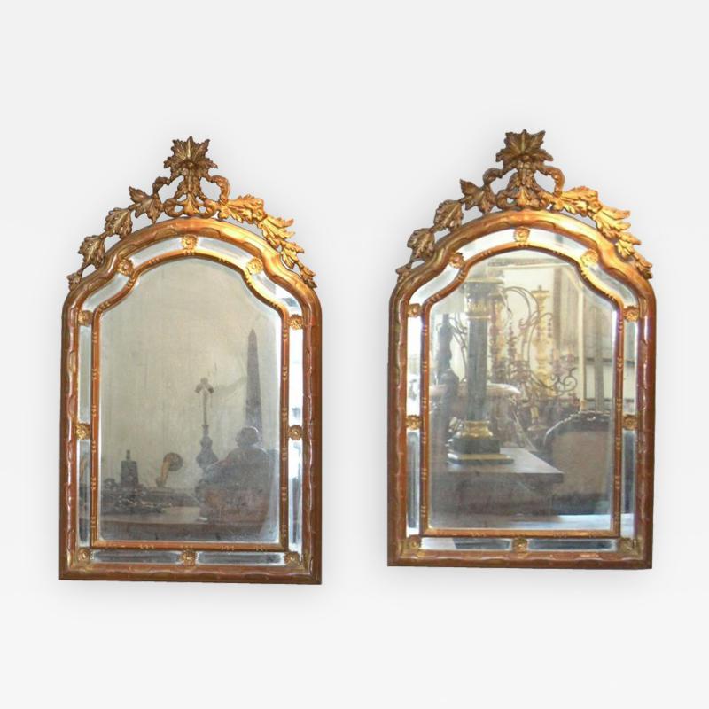 Pair of Italian Giltwood Mirrors