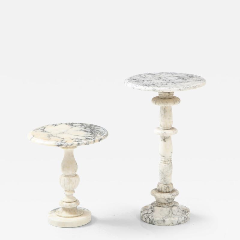 Pair of Italian Marble Balustrade Tables 