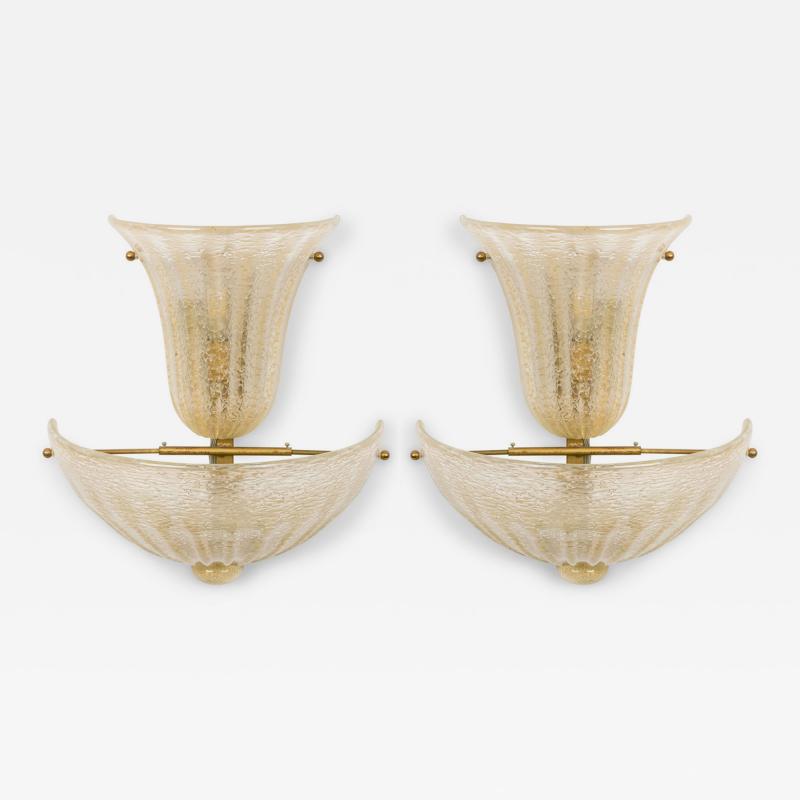 Pair of Italian Mid Century Murano Wall Sconces