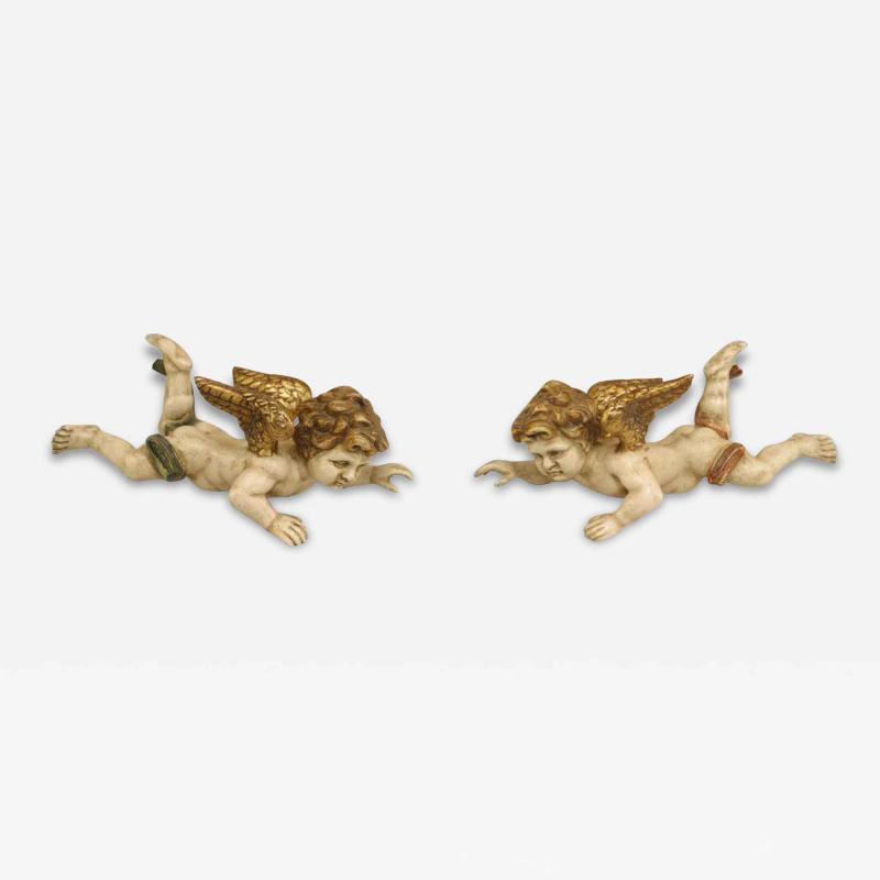 Pair of Italian Rococo Gilt Cupids