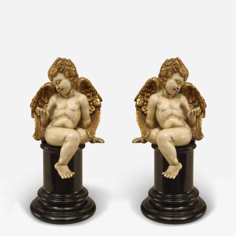 Pair of Italian Rococo Gilt Cupids