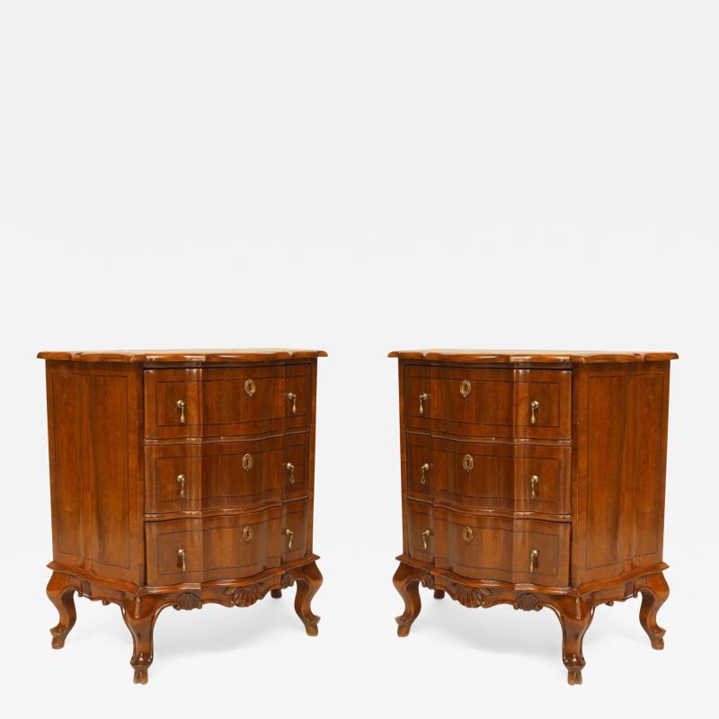 Pair of Italian Venetian Bombe Shaped Bedside Commodes