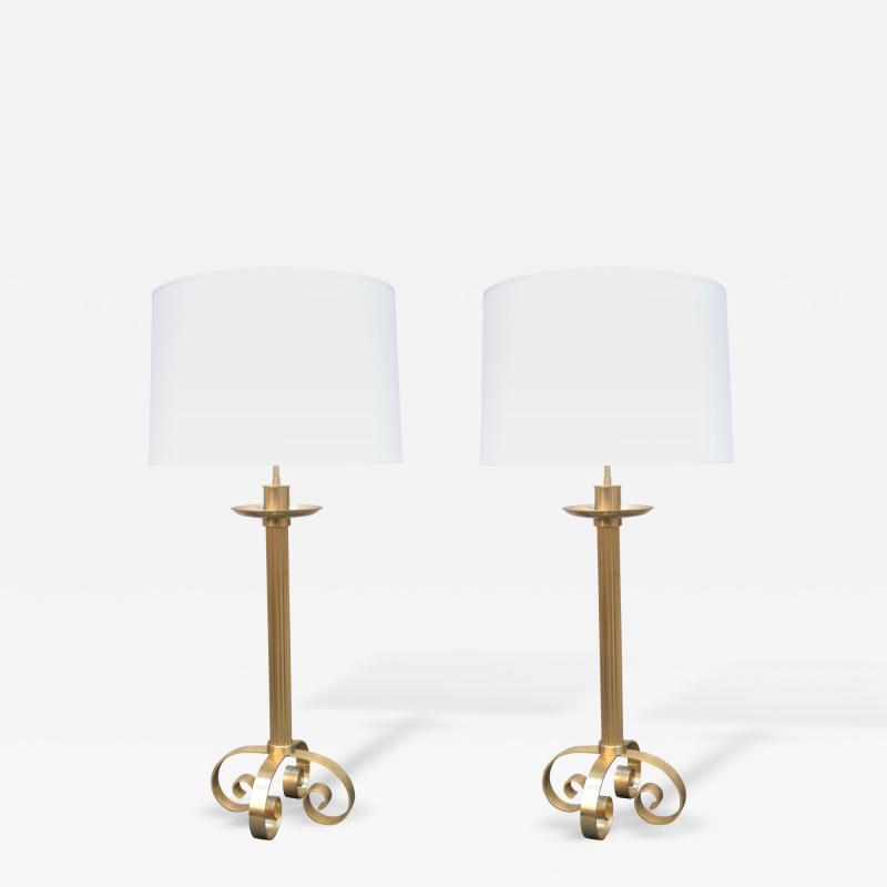 Pair of Ivar Alenius Bjork Candlesticks Converted to Lamps