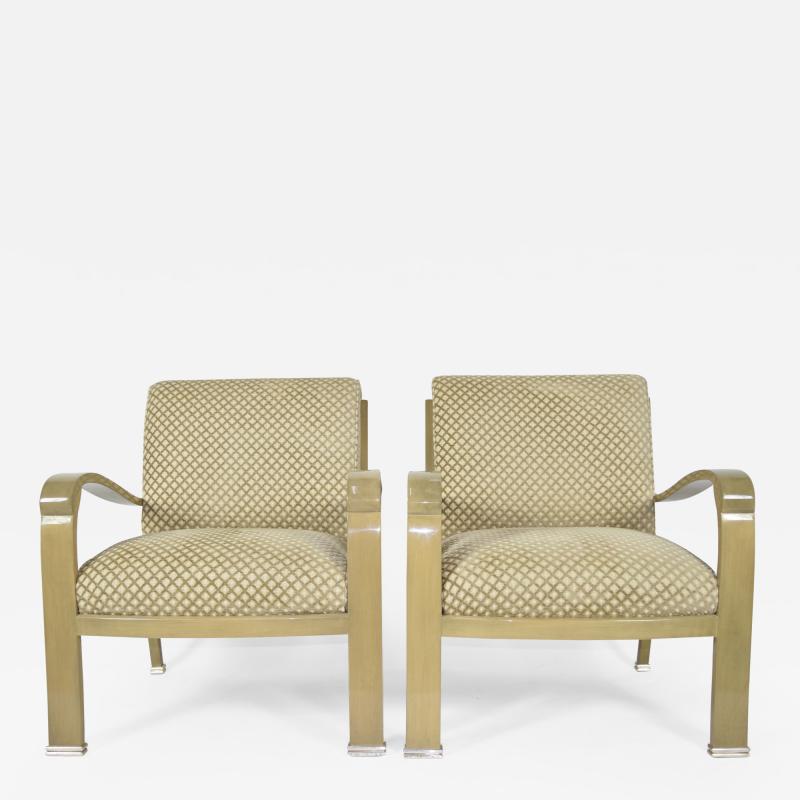 Pair of J Robert Scott Deco Lounge Chairs