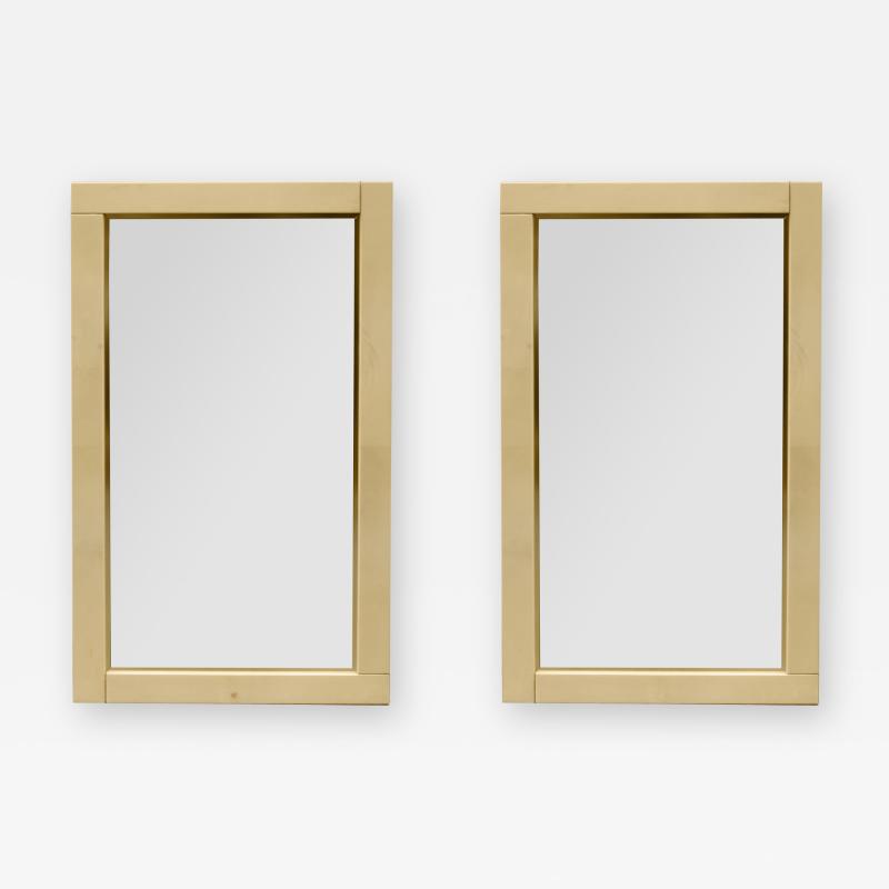 Pair of Lacquered Parchment Mirrors
