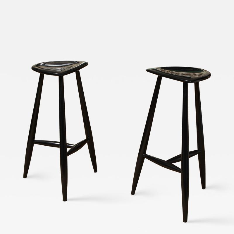 Pair of Lacquered Stools