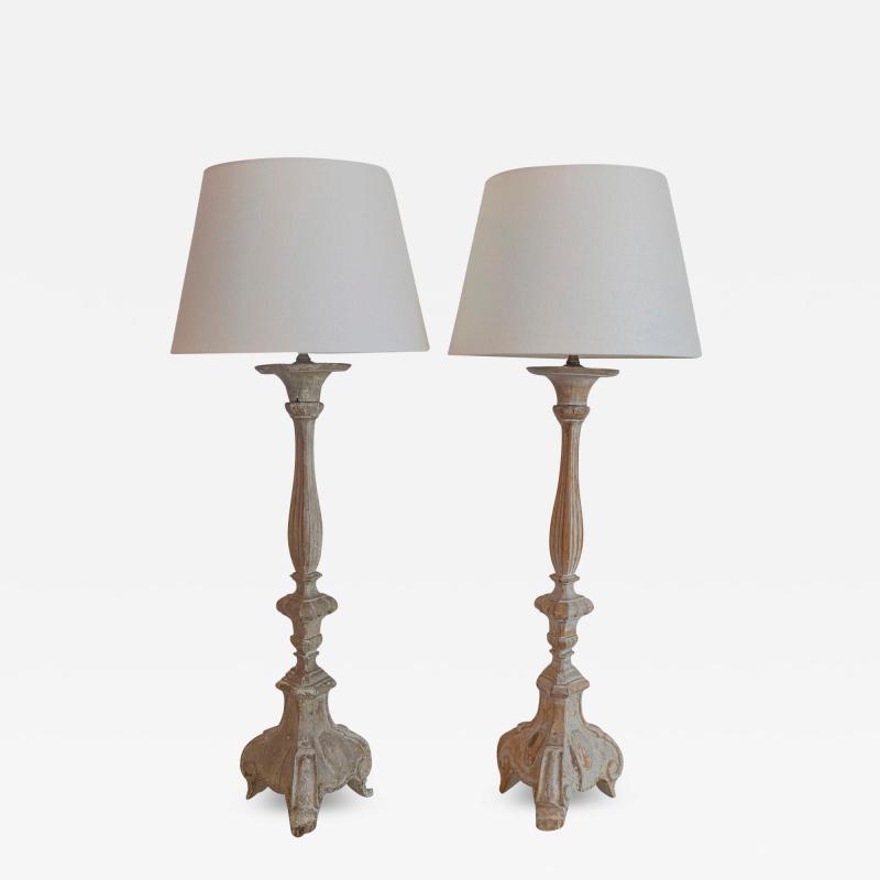 Pair of Lamps 18th Century French Candlesticks