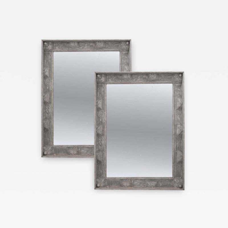 Pair of Large Painted Reproduction Mirrors