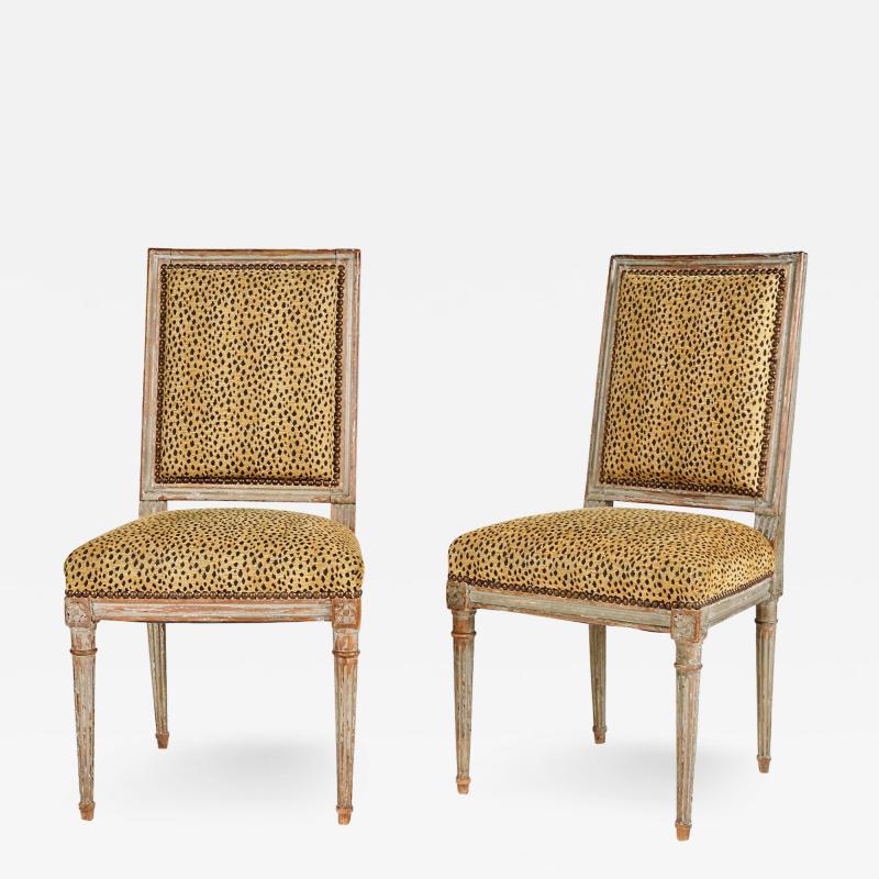 Pair of Late Louis XVI Side Chairs