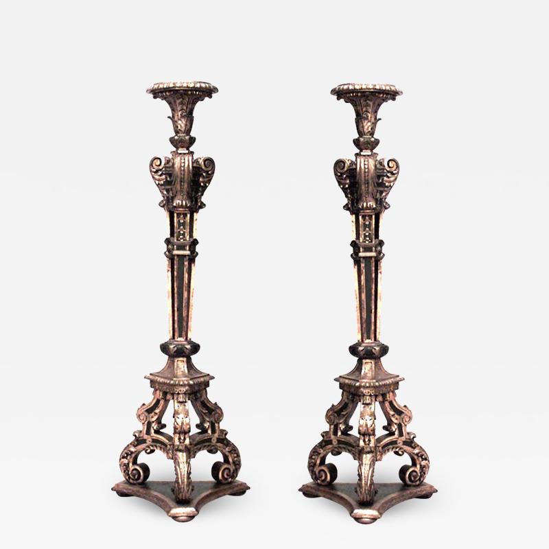 Pair of Louis XVI Gilt Pedestal