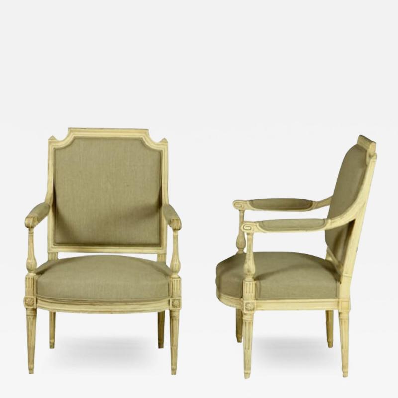 Pair of Louis XVI Revival Fauteuils