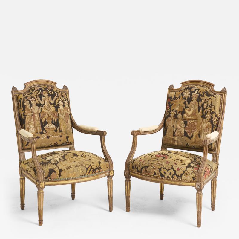 Pair of Louis XVI Style Armchairs