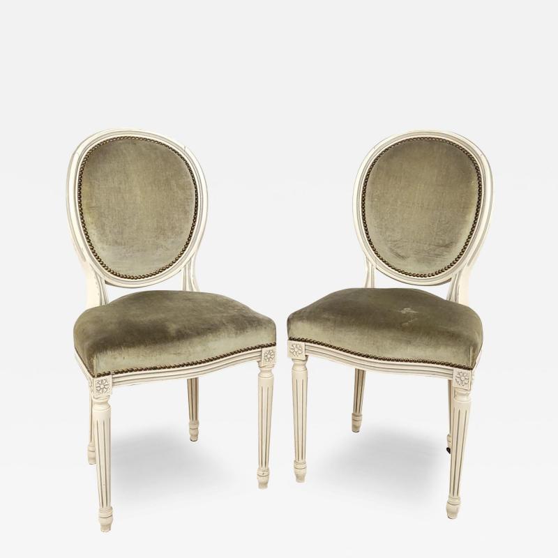 Pair of Louis XVI Style Chairs France circa 1950