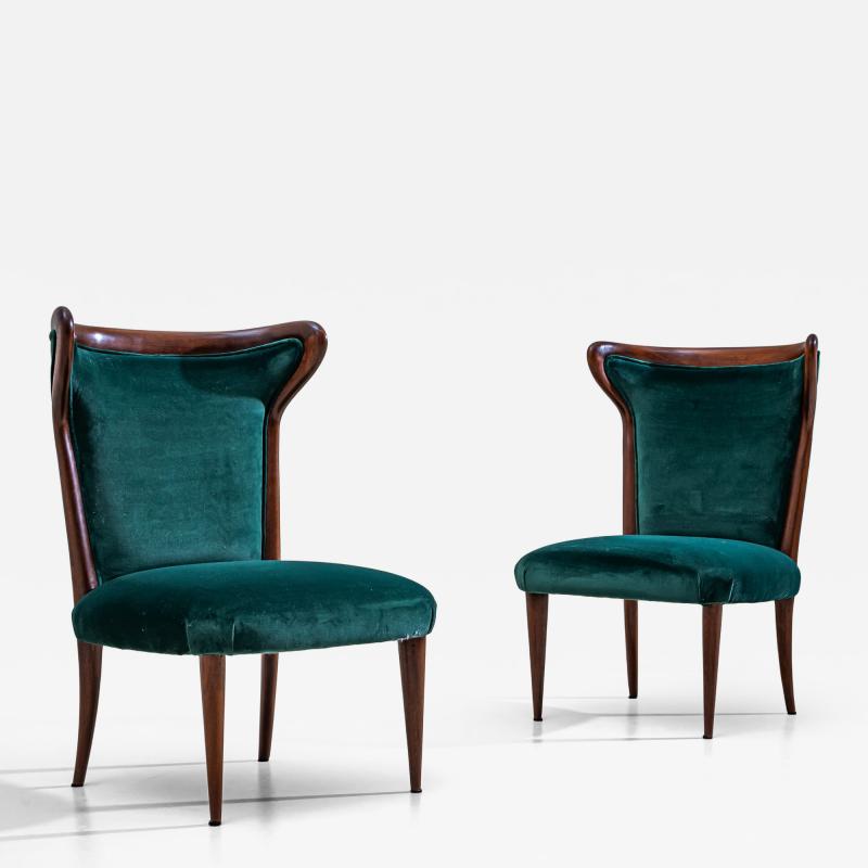 Pair of Lounge Chairs Italy 1950s