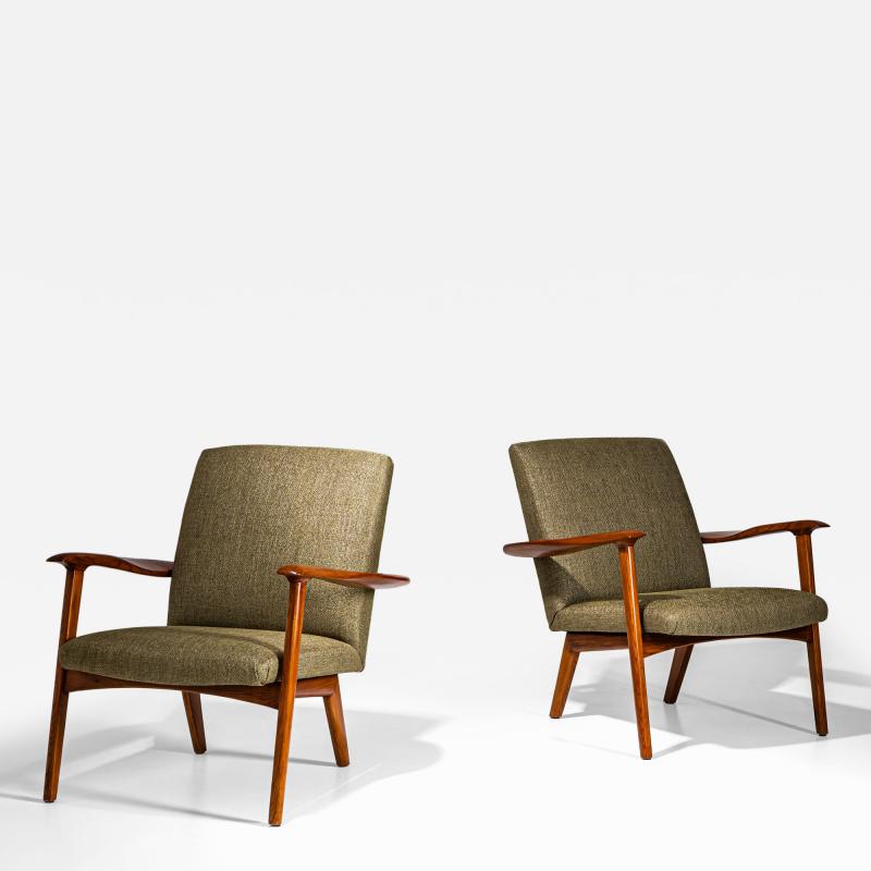 Pair of Lounge Chairs Probably Italy Mid 20th Century