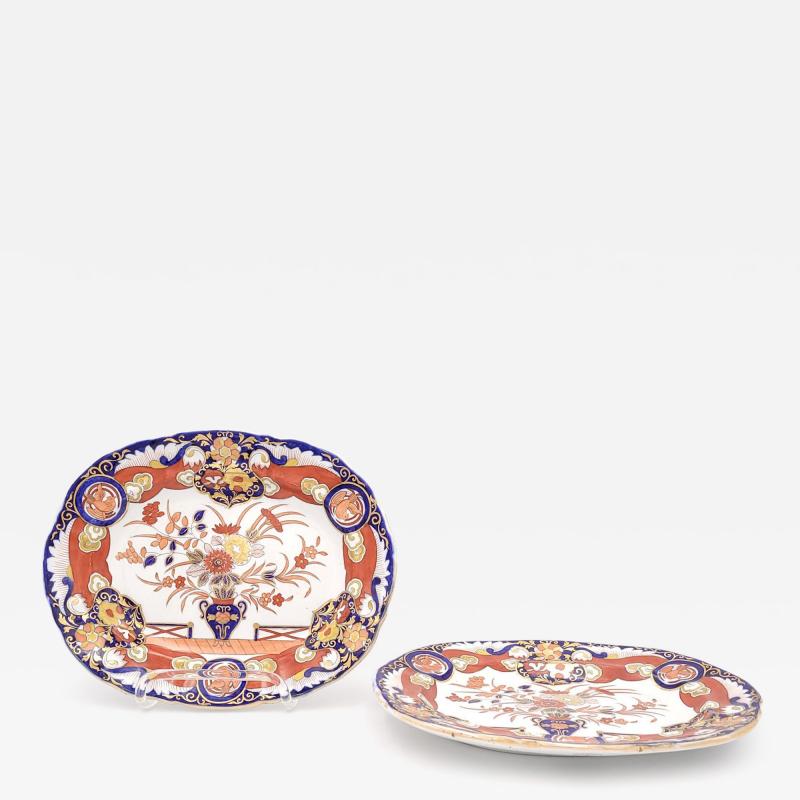 Pair of Masons Ashworth Ironstone Platters England 19th century