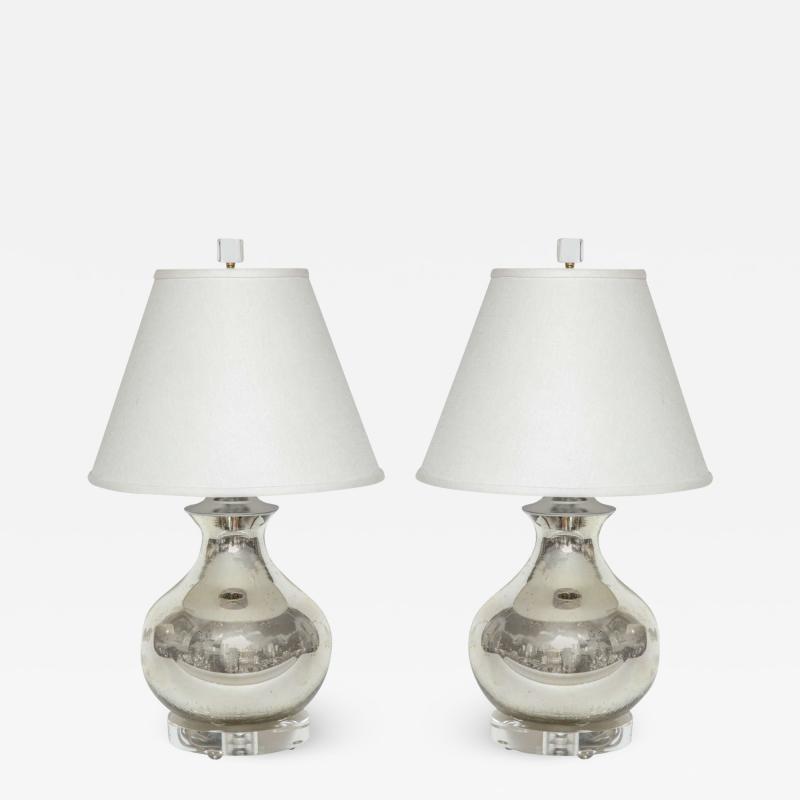 Pair of Mercury Glass Lamps