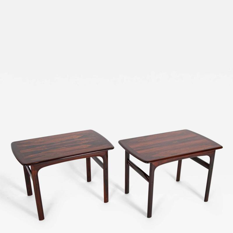Pair of Mid Century Brazilian Rosewood Low Tables