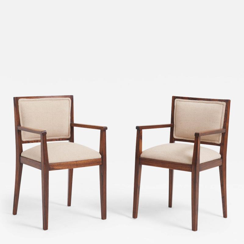 Pair of Mid Century Macassar Armchairs