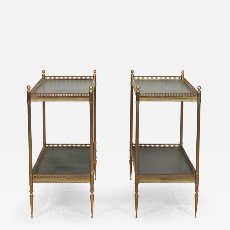 Pair of Mid Century Maison Jansen Brass Side Tables