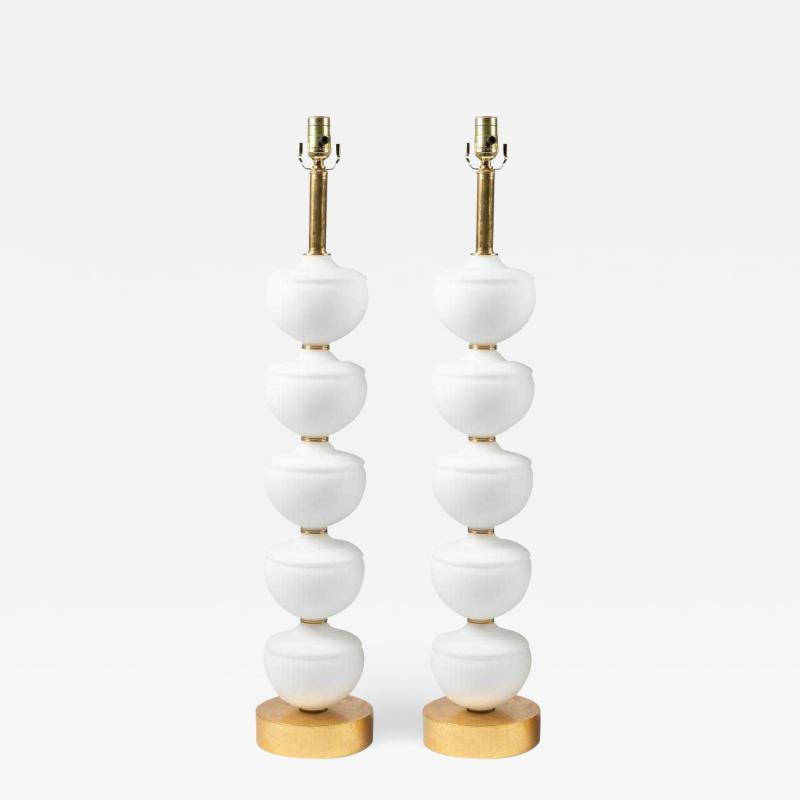 Pair of Mid Century Modern Stacking Ball Lamps