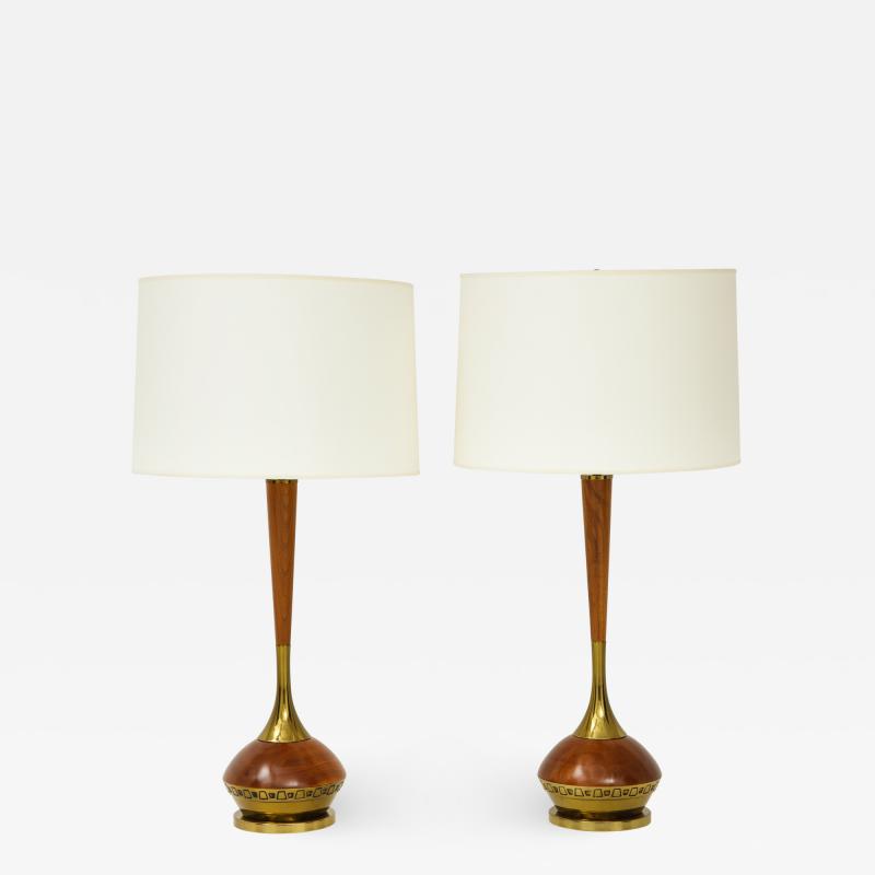 Pair of Mid Century Modern table lamps By Laurel Lamp Company 