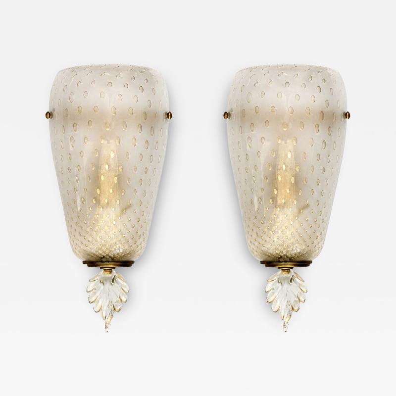 Pair of Mid Century Murano Wall Sconces