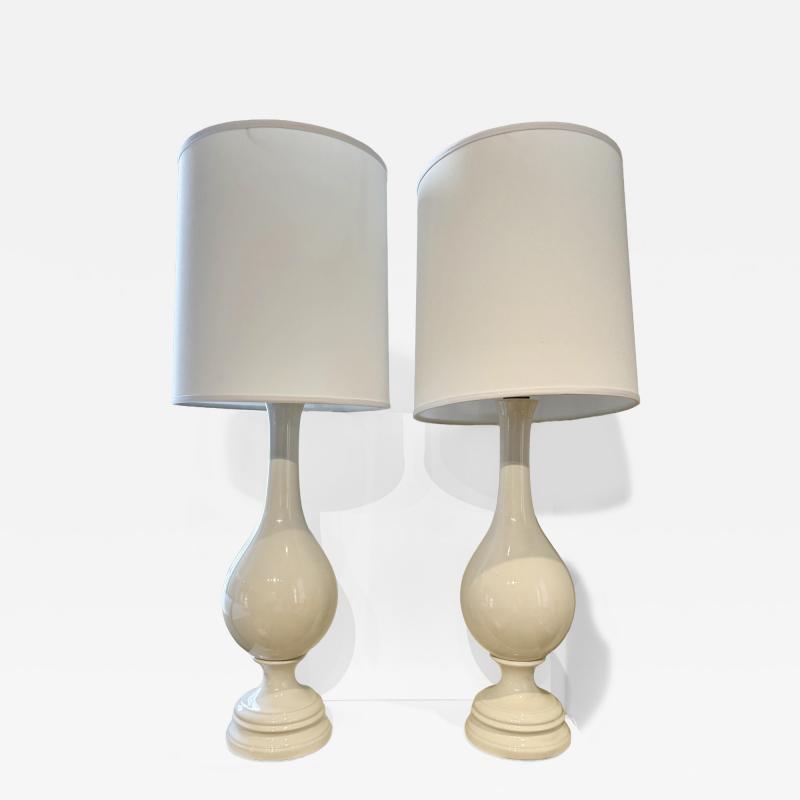 Pair of Mid Century Porcelain table lamp 