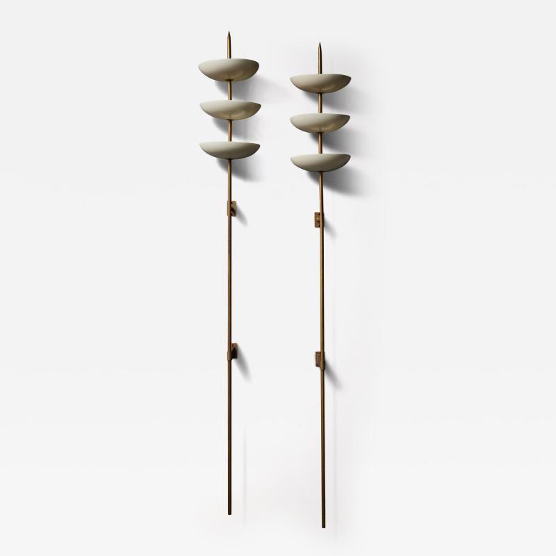 Pair of Mid Century Torcheres Wall Sconces